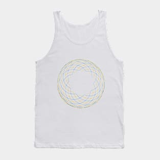 Mandala Net--Yellow and Blue Tank Top